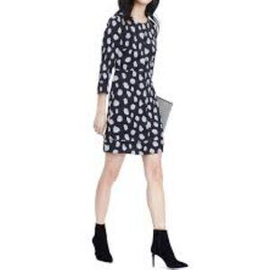 Banana Republic Dress Laser Cut Detailed Size 2 Black-White